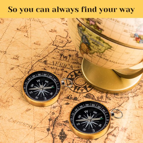 Huquary Compass Wedding Favors for Guests, Compass Souvenir Gift for Travel Themed Party Decorations Nautical Christmas Ornaments(Classic, 150 Pcs)