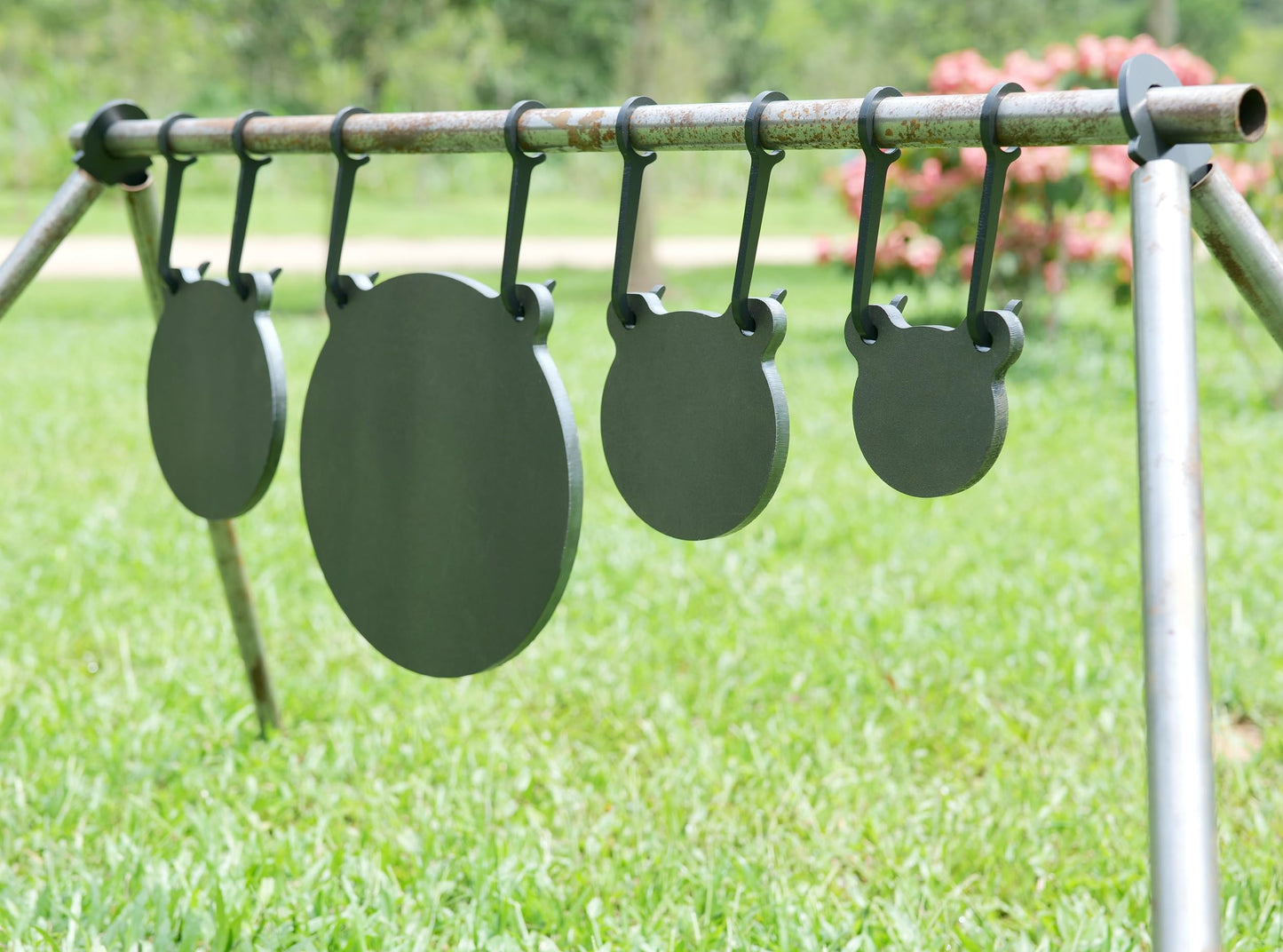 ECCEPOPU Steel Target Hangers, Steel Shooting Target Stand Kit & Hook for 1 Inch EMT Conduit