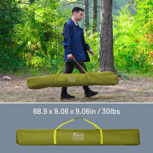 Timber Ridge 4 Person Instant Pop Up Hub Tent, Easy 60 Second Setup, Weather Resistant Camping Family Cabin Tent with Rain Fly and Carry Bag for Camping Hiking Outdoor Travel