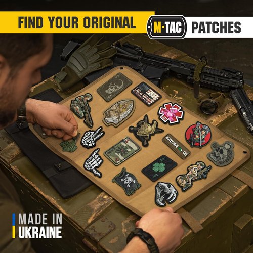 M-Tac Morale Patch Jolly Roger Pirate Flag - PVC Patches for Vest, Backpacks, Hats - Tactical Military Patch with Hook Fastener Backing (Olive/Black)