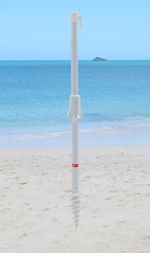 Rio Brands 7' Alternating 20-Panel Beach Umbrella with Sand Anchor and Carrying Bag, Multicolor