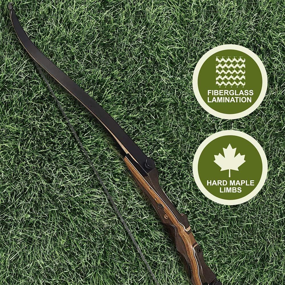 Samick Sage Recurve Bow Limbs - Takedown Recurve Limbs Replacements, 25-60 lbs, Compatible Riser, Durable Maple Fiberglass for Archery Target & Hunting Practice - Adult & Teen Archers