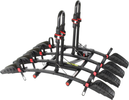 Trimax RMBR4 - Road-MAX Hitch Mount Tray - 4 Bike Rack Hitch Mount for SUV, Truck, Van - Foldable, Locking Arms, 2" Receiver - 1 Rack