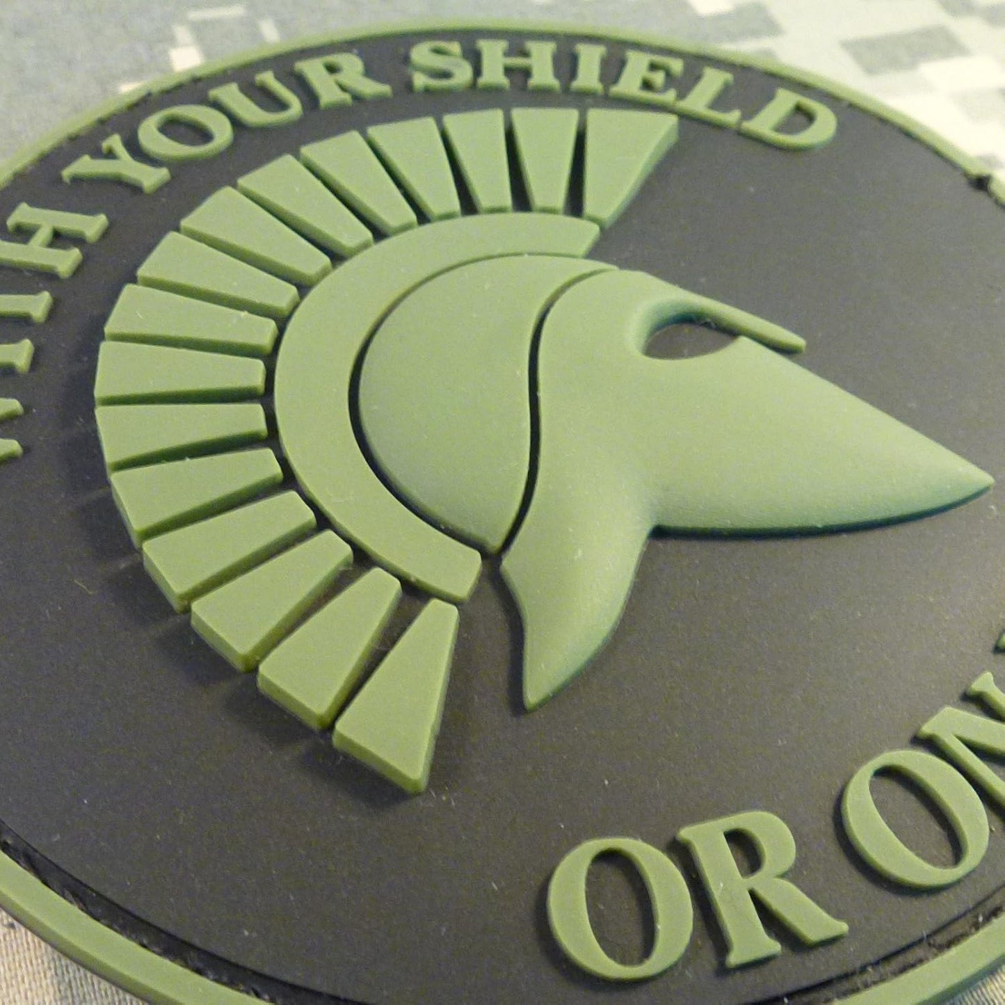 Spartan PVC Morale Patch for Velcro - Tactical Blackout Subdued Patch for Backpacks & Hats