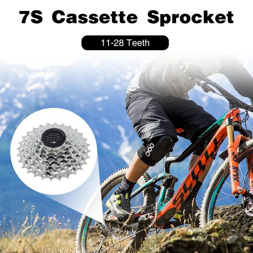 WEEROCK Bike Cassette Sprocket 7 Speeds 11-28T Bicycle Cassette for Mountain Bike MTB Cycling Replacement Part
