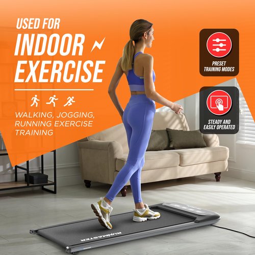 RunMaster Under Desk Treadmill - Portable 320lb Capacity, Quiet, Efficient, Installation Free, Space-Saving Jogging Machine That Transform Your Home/Office into a Fitness Hub Workout - Black