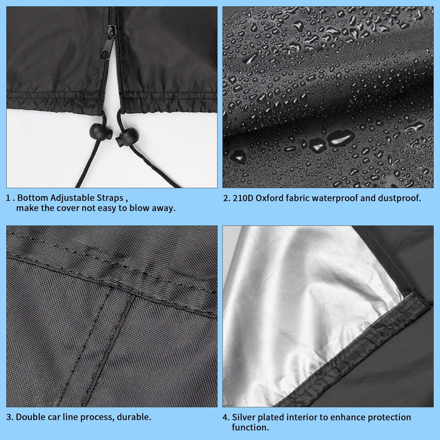 Iptienda Treadmill Cover, Folding Treadmill Covers Waterproof for Foldable Running Machine Indoor Outdoor, 46"L x 35"W x 71"H