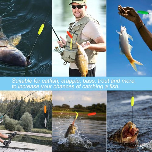 OROOTL Fishing Bobbers Floats for Catfish Peg Floats for Catfishing Cigar Foam Slip Fishing Bobbers for Santee Rig Catfish Freshwater Saltwater 2in 2.5in 3in