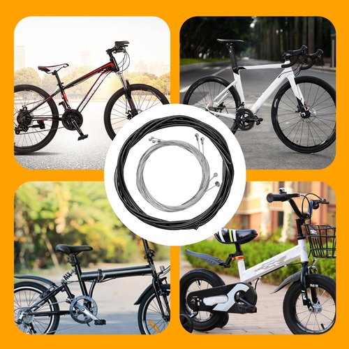 weideer Bicycle Brake Cable,Shift Cable,Bike Cable Housing Kit, Bike Brake Cable,Bicycle Transmission Line for Mountain Road Bike Repair