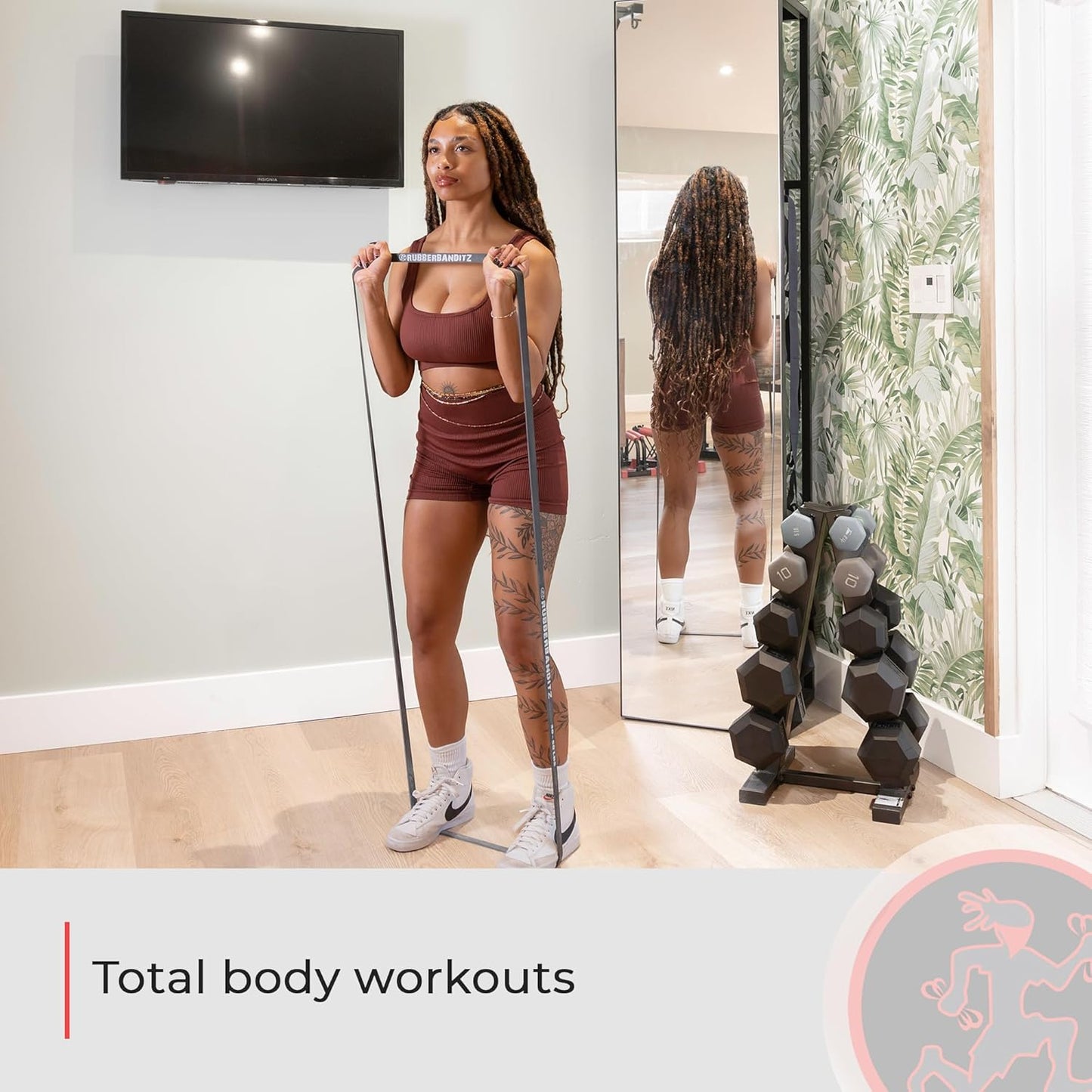 Rounded Edge Resistance Bands - Compact & Lightweight Fitness Bands for All Levels