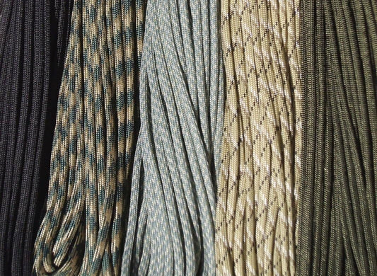 550 Paracord - Five Colors 100 Feet Total by The Paraloft