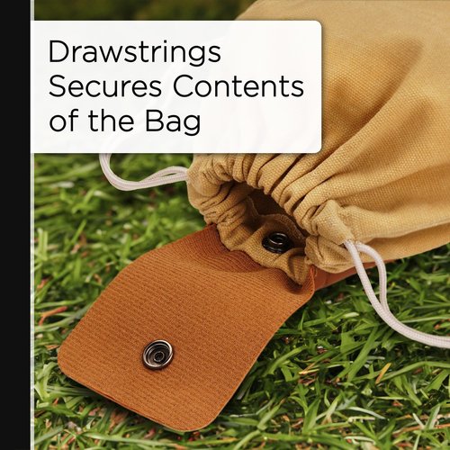 Wrenbury Mushroom Foraging Bag - Waxed Canvas Mushroom Forager Pouch - Foldable Bags for Hunting and Forage Gifts - 8.75”
