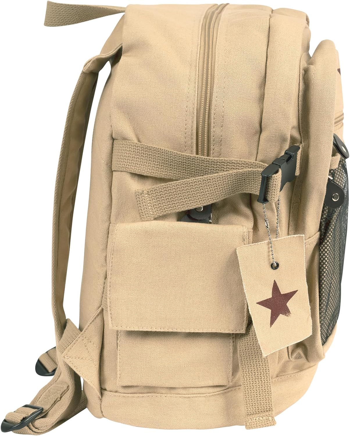 Rothco Vintage Canvas Star Backpack, Khaki