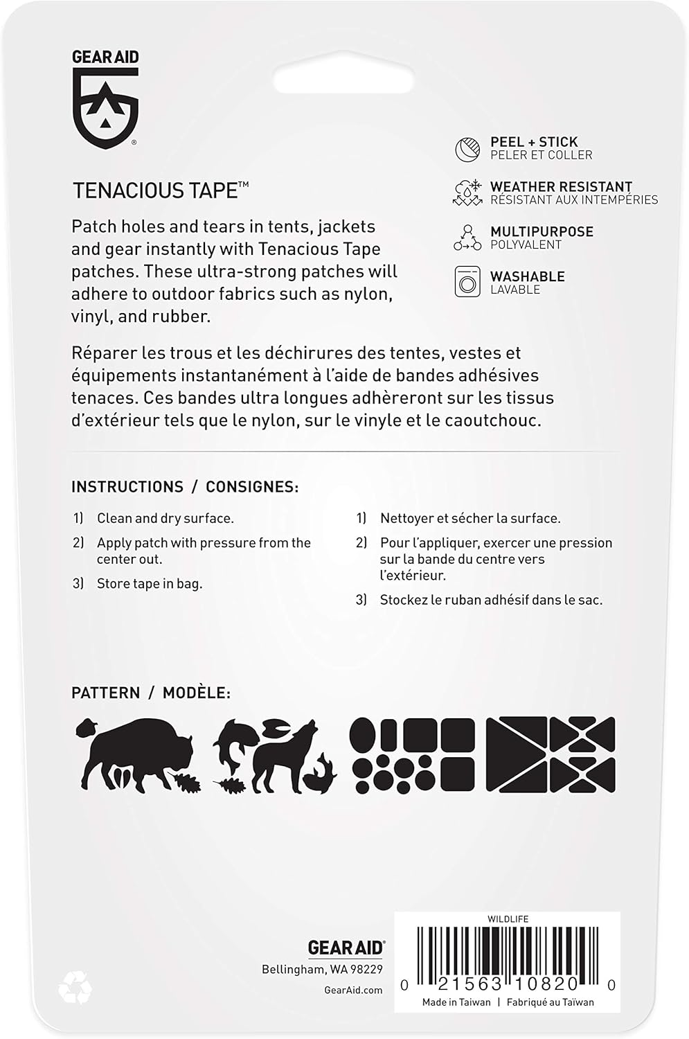 GEAR AID Tenacious Tape Gear Patches for Jacket Repair
