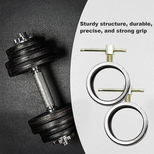 Olympic Barbell Spin-Lock Collars for 2" Olympic Bar Screw Clamps Hex Nut Anti-Slip Collars Dumbell Weight Lifting, Pack of 2 (C)