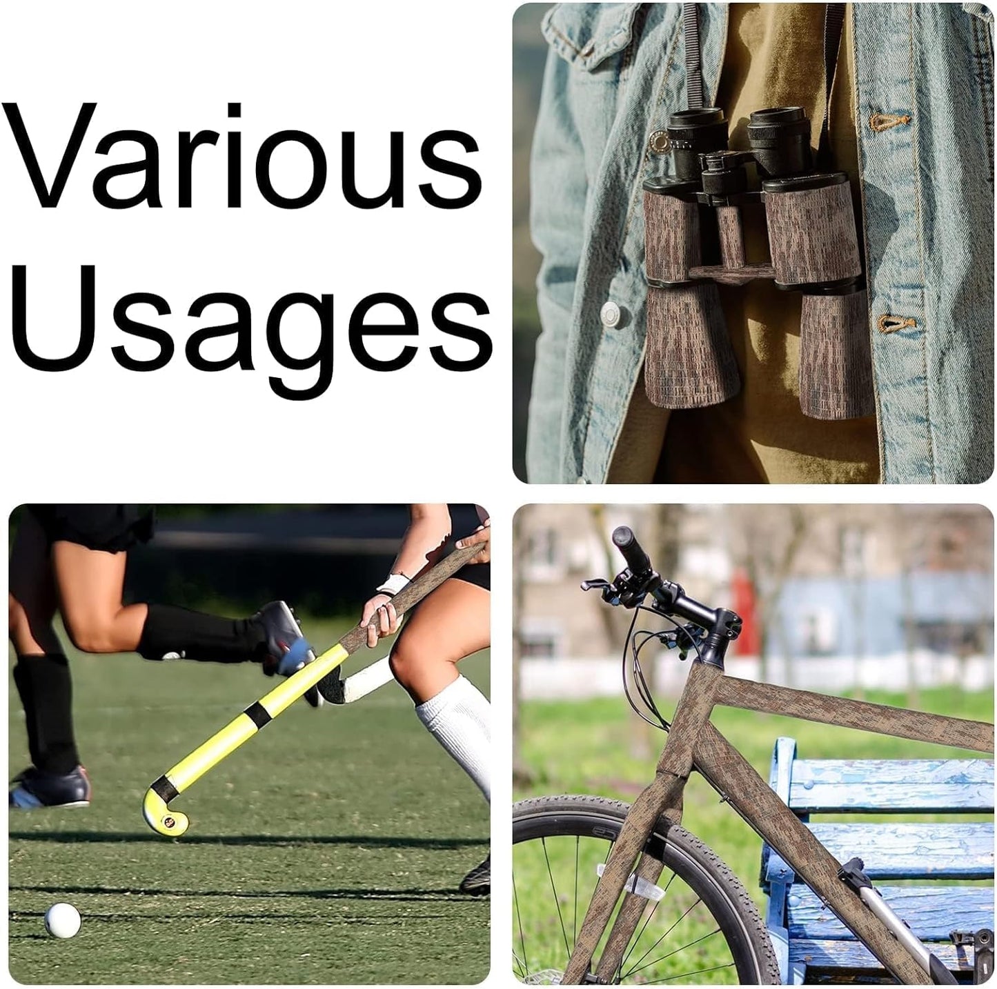 Camo Tape Wrap | Self-Adhesive Camouflage Bandage for Outdoor Sports | 2/3in x 14.76ft