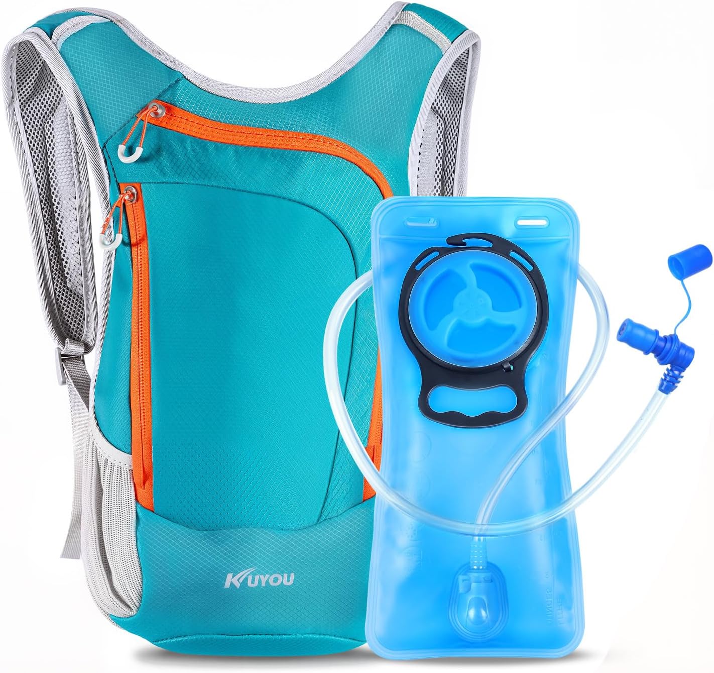 KUYOU Running Hydration Vest - Lightweight Insulated Hydration Backpack with 2L Water Bladder, Adjustable Chest Straps and Reflective Water Backpack for Trail Running Marathon Race Hiking Cycling