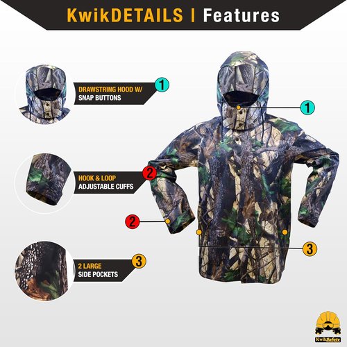 KwikSafety | Charlotte, NC| HUNTSMAN Camo RAIN SUIT & Camo SOFTSHELL JACKET | Long Sleeve Water Resistant Outdoor Wear