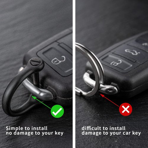 Carabiner Clip with Titanium Mini Quick Release Connecting Key Chain Rings