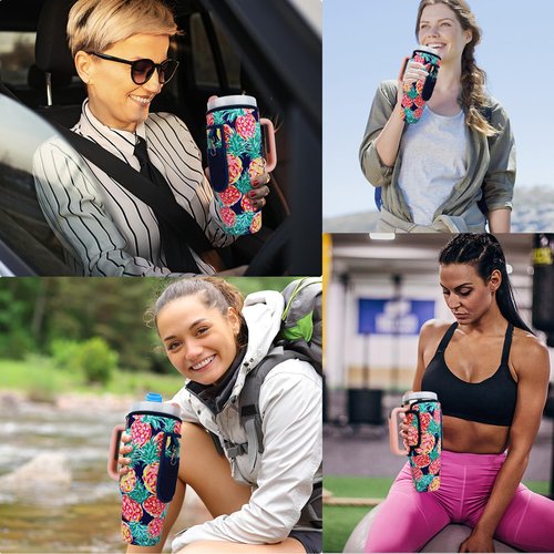 MLKSI 40 oz Water Bottle Carrier Bag for Stanley 40oz Cup, Protective Water Bottle Cover Holder Insulator Sleeve for Stanley 40 oz Tumbler Accessories (without Shoulder Strap)