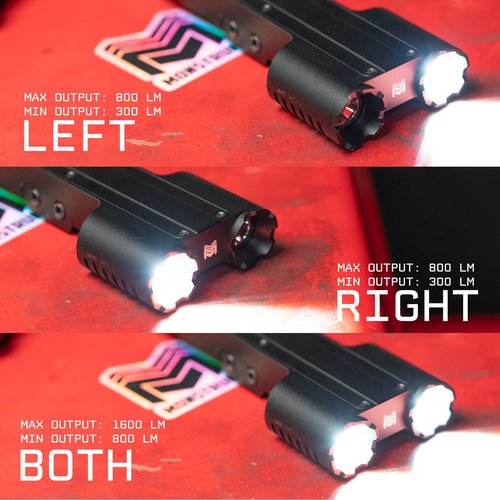 Monstrum Stingray Dual LED 1600 Lumens Picatinny Weapon Light