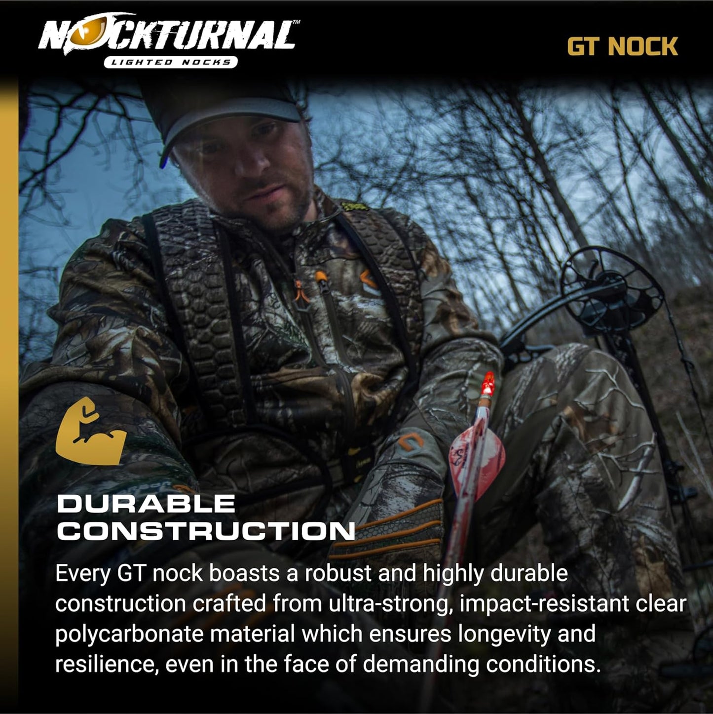 Nockturnal GT Lighted Nock for Gold Tip Arrows with .246 Inside Diameter - RED - 3 Pack (NT-102)