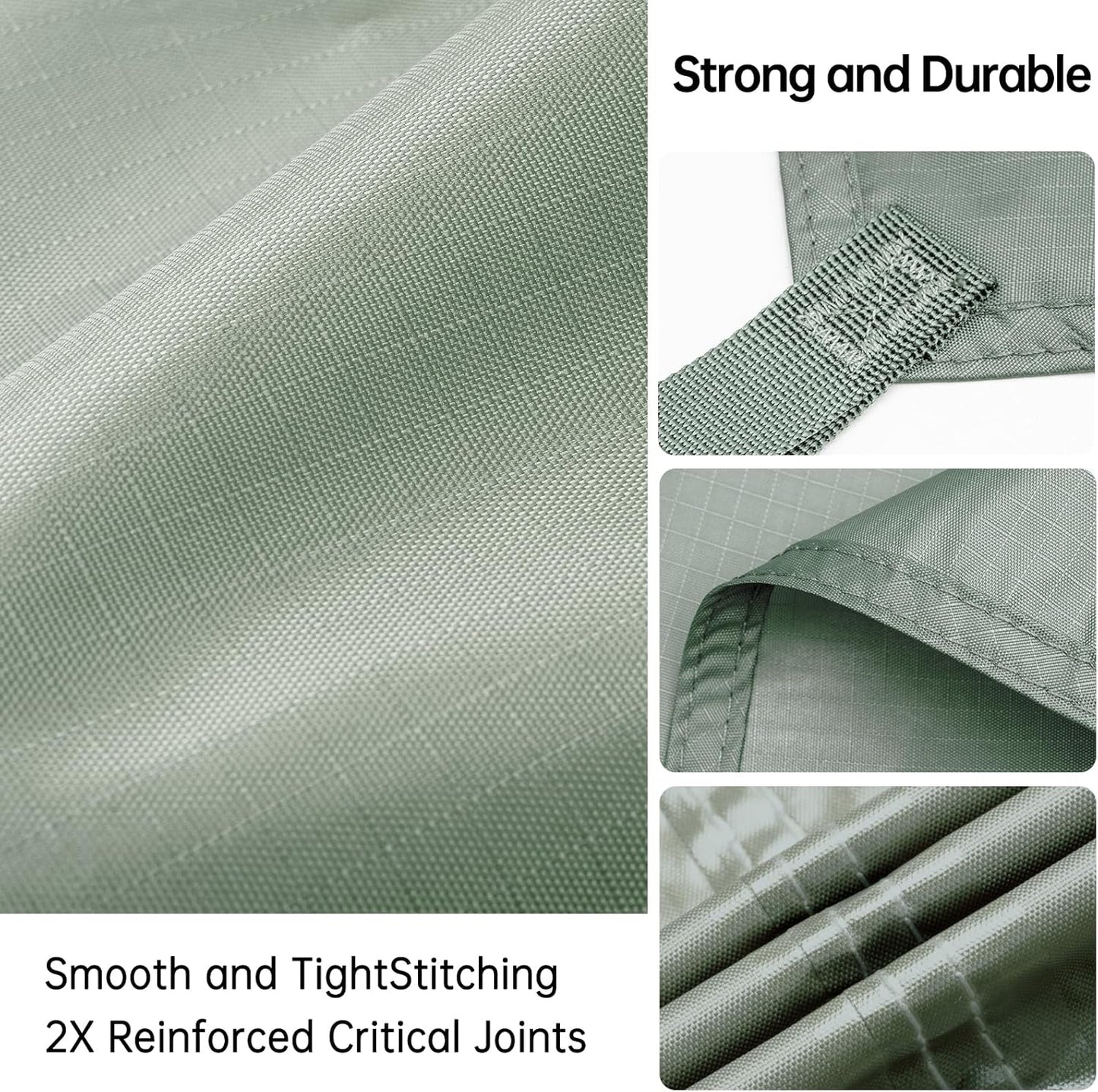 FREE SOLDIER Waterproof Portable Tarp Multifunctional Outdoor Camping Traveling Awning Backpacking Tarp Shelter Rain (Brown 10×10.5ft)