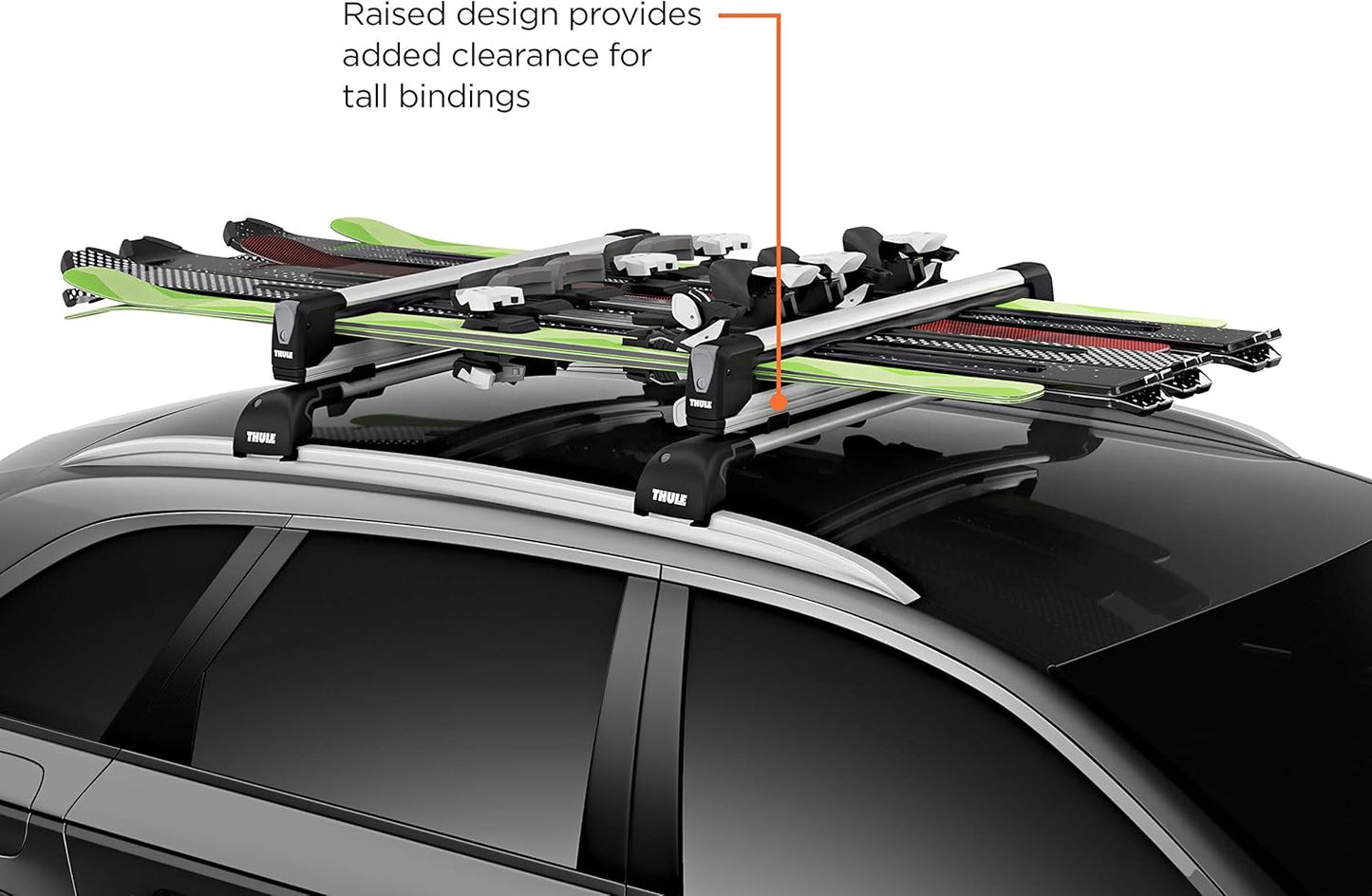 Thule SnowPack Ski/Snowboard Rack, Large (6 Pr/4 Boards), Black