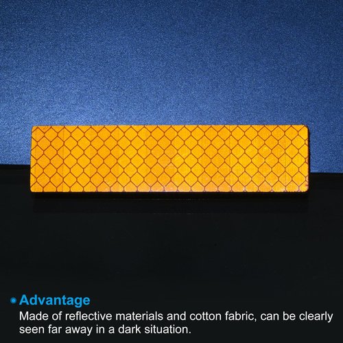 PATIKIL Reflective Patch 1"x4", 4 Pcs Hook & Loop Fastener Safety Appliques for Night Sportsperson Worker Hiker, Orange