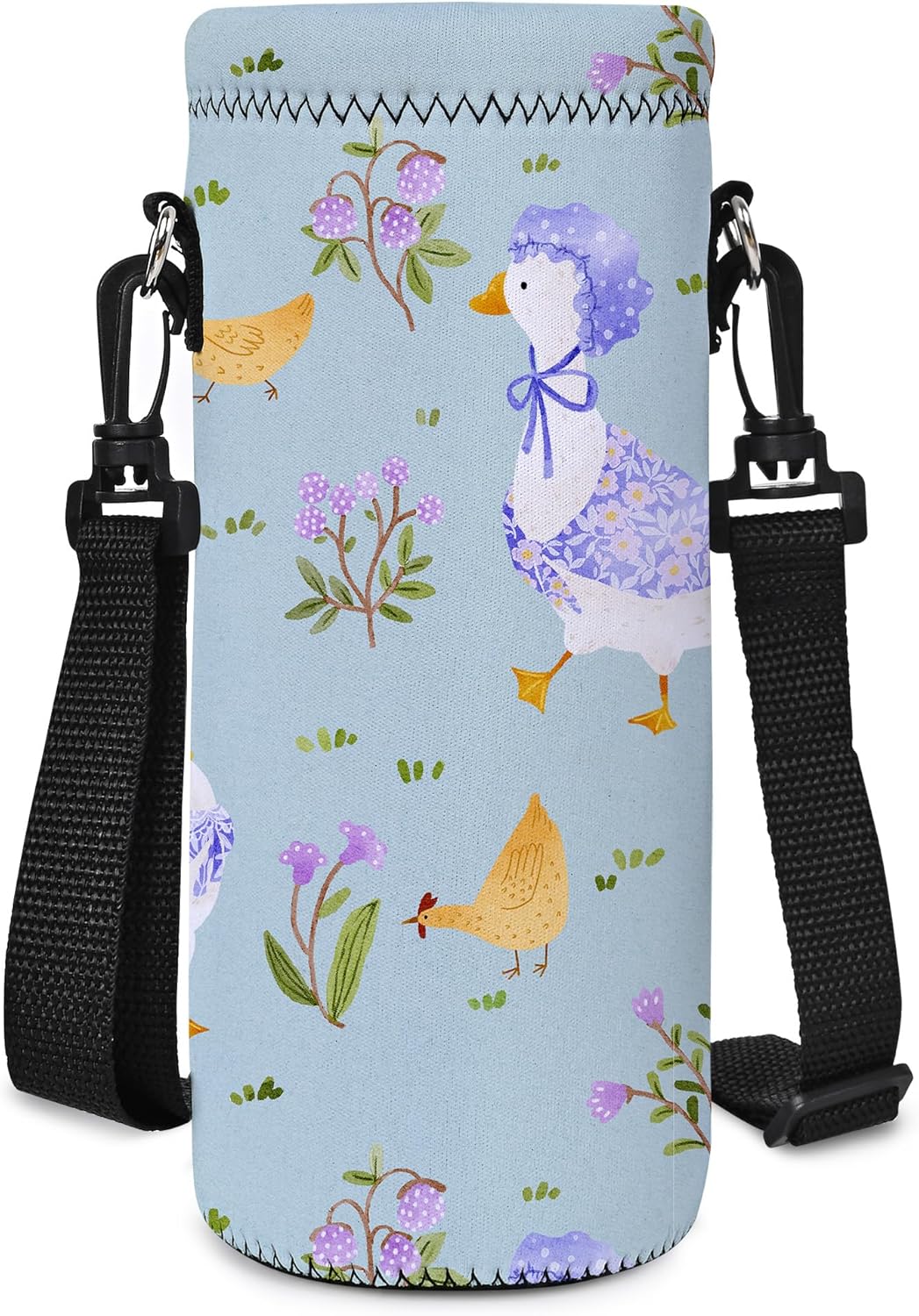 Insulated Neoprene Water Bottle Carrier | 24oz/32oz Sling Holder for Walking