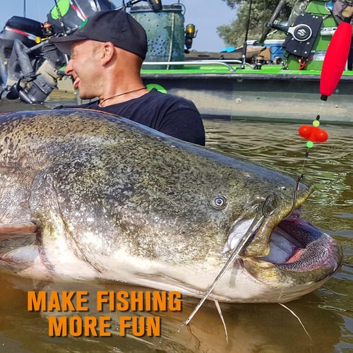 Dovesun Catfish Rigs Santee Rig Catfish Float Rigs Catfishing Tackle Cigar Float-5/0Hook * 6PCS