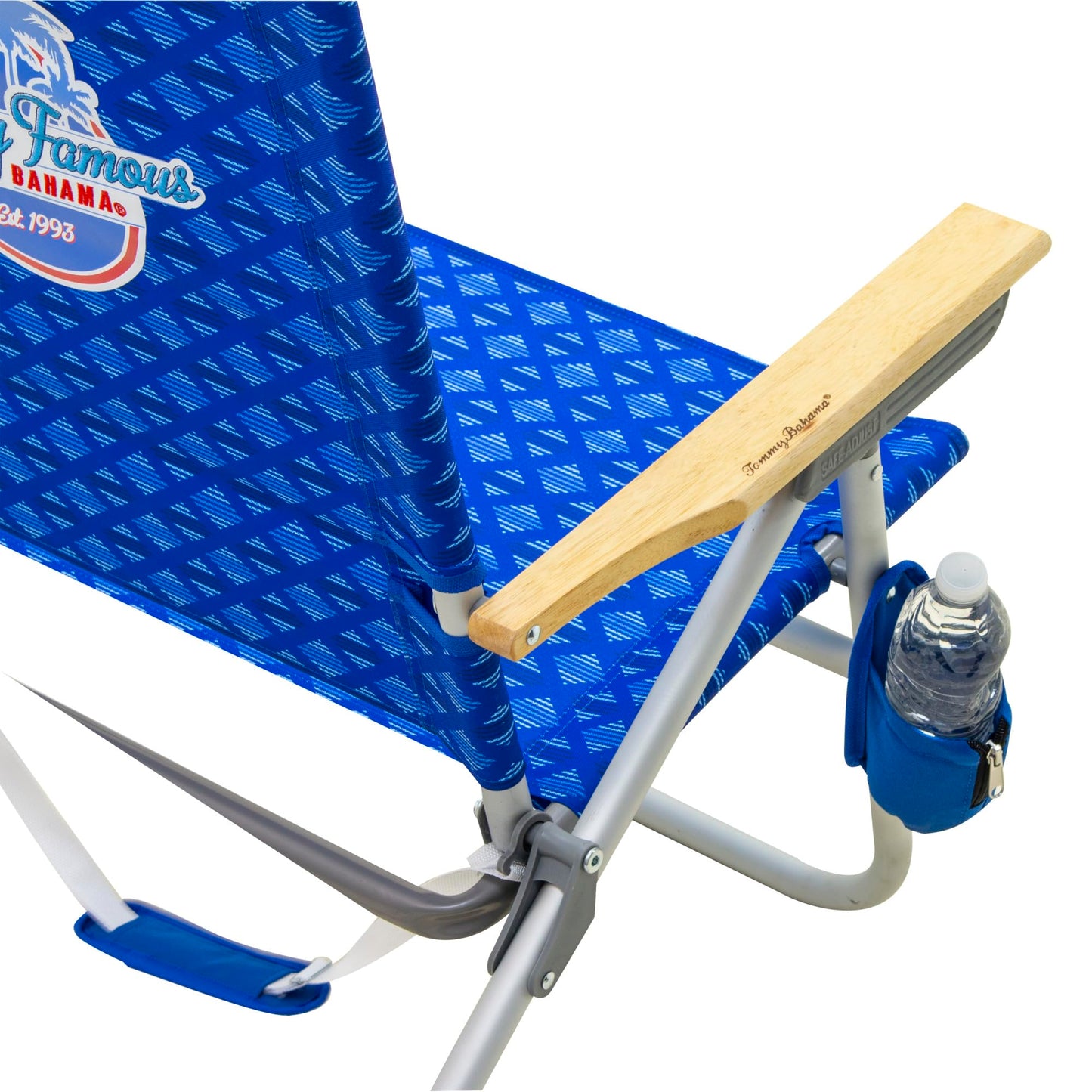 Tommy Bahama 2-Pack of 4-Position Easy in-Easy Out Folding Beach Chair, Blue
