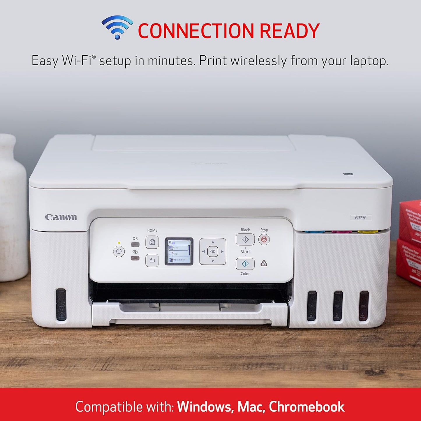 Canon MegaTank G3270 All-in-One Wireless Inkjet Printer. for Home Use, Print, Scan and Copy