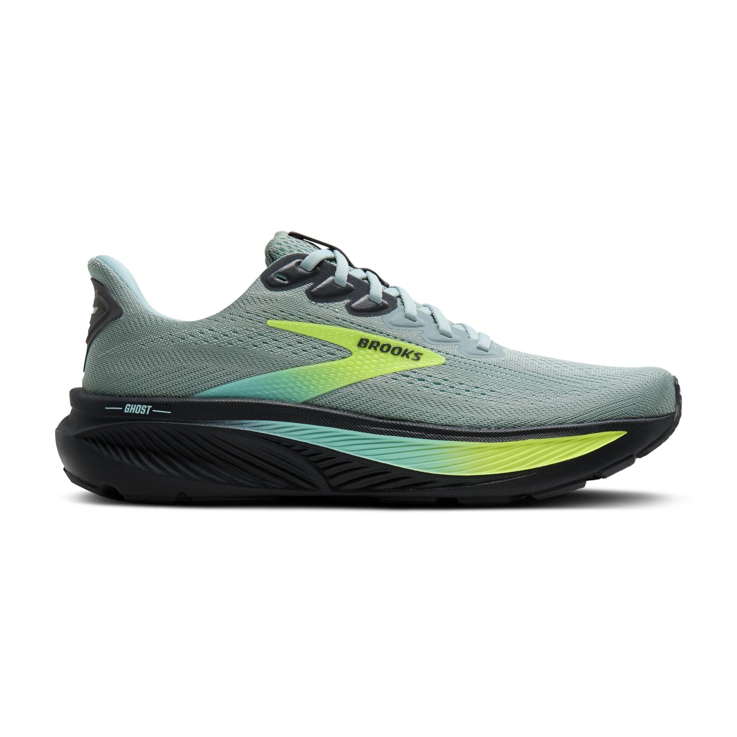 Brooks Men's Ghost 17Sneaker, Gray Mist Yucca Nightlife, 11 US