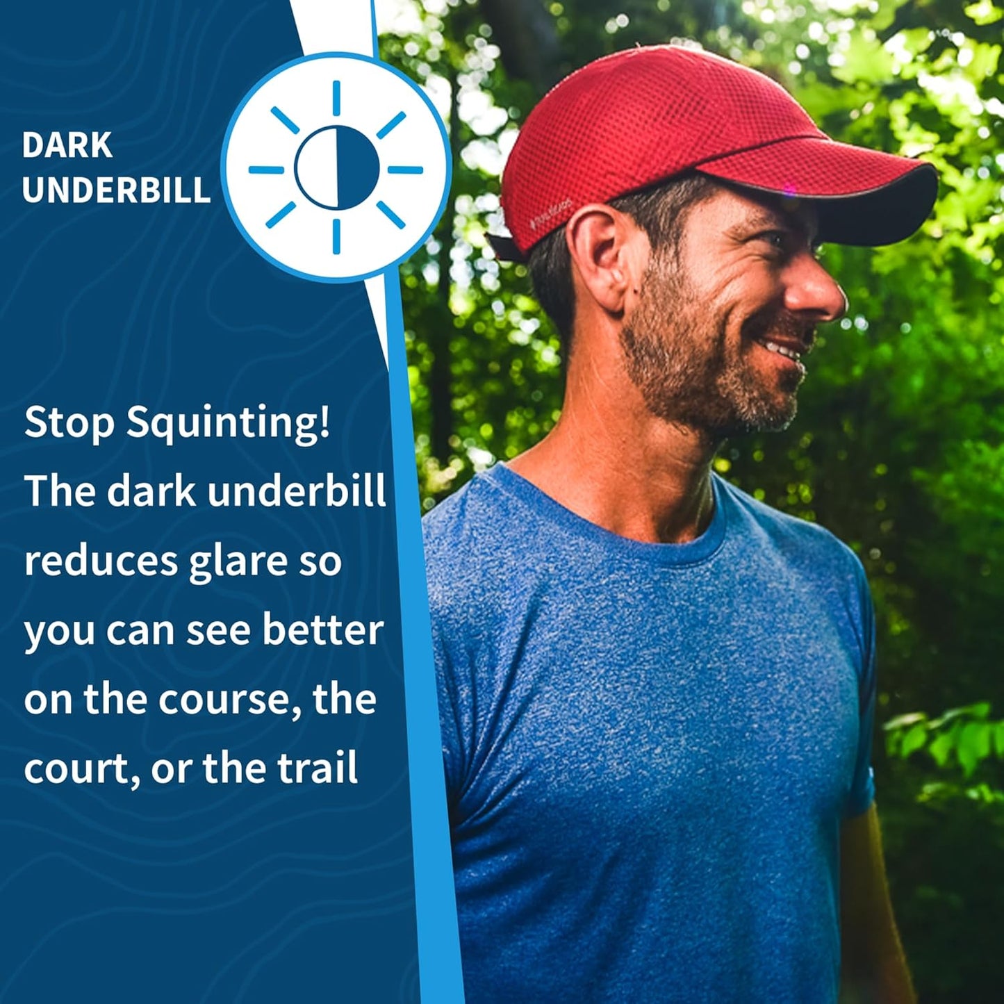TrailHeads Performance Mens Running Hat - Lightweight, Quick Dry Workout Hats for Men - Athletic Sports Cap for Tennis, Gym