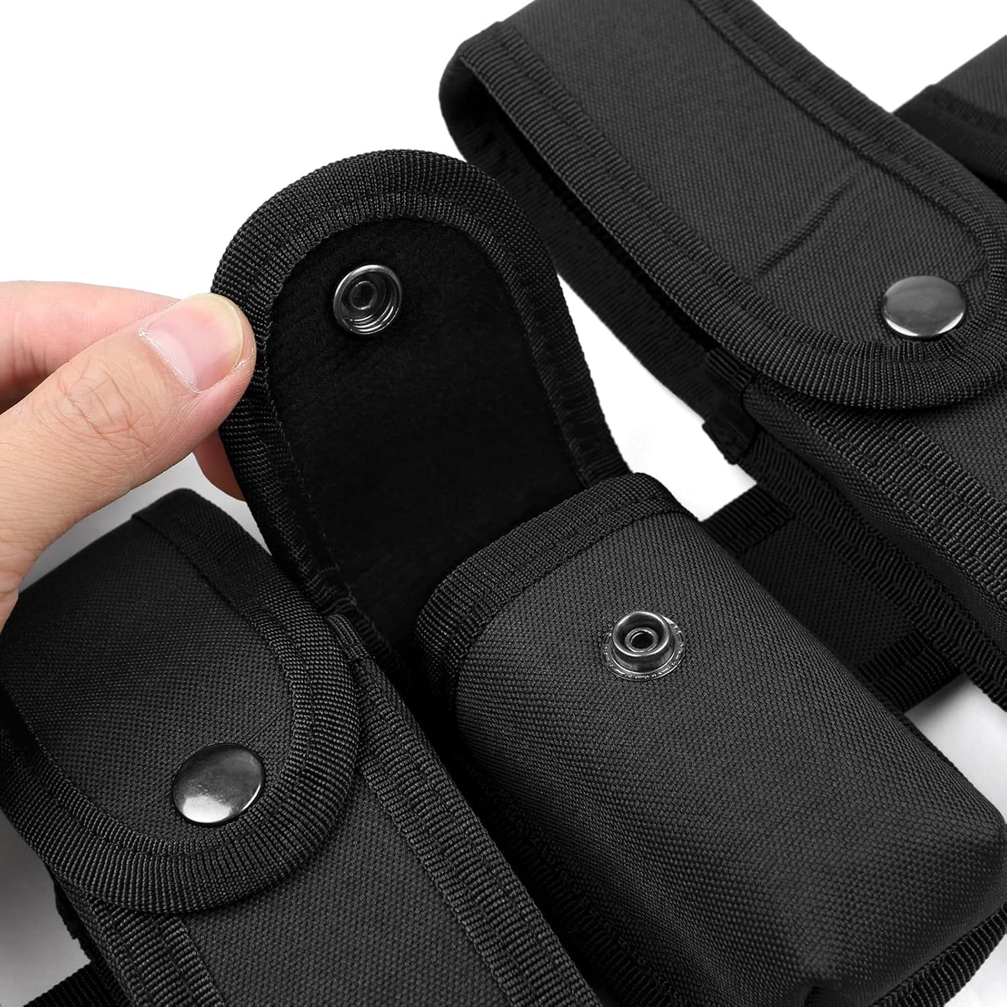 Modular Duty Belt with Pouches & Holster for Law Enforcement, Security & Hunting