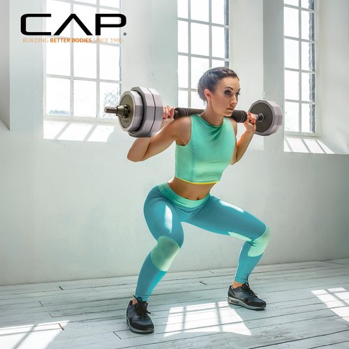 CAP Barbell 66 lb Multi-Use Adjustable Weight Set - Versatile Dumbbell, Barbell & Kettlebell for Full-Body Workouts | Gray