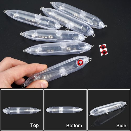 Catfish Rattling Line Float Rig Lure Demon Dragon Style Peg Catfish Spook Rattle Floats for Santee Rig Catfishing Blank Unpainted Fishing Lures 20 Pack