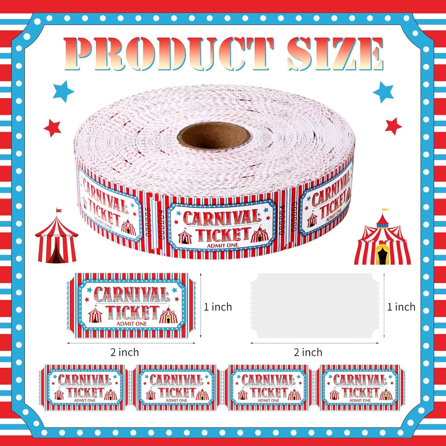 1000 Pcs Drink Ticket Single Raffle Tickets Roll Cocktail Design Free Drink Ticket for Events Wedding Work Formal Parties Leisure Class Reward