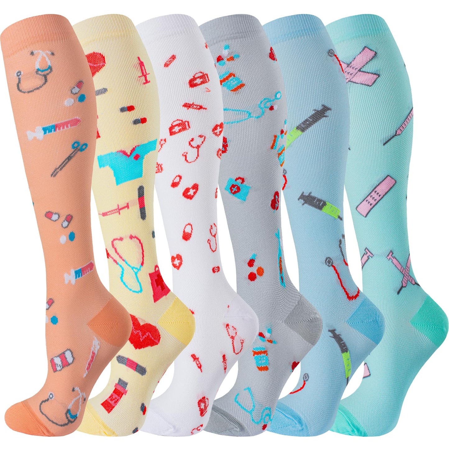 bropite Compression Socks for Women & Men Circulation-Support Knee High Socks 20-30 mmhg-Best for Running,Medical,Nurse,Travel