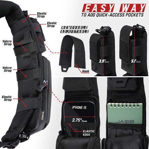 WYNEX Molle Tactical Pouches of Water Bottle Pouch Version, Tactical Accessories Backpack Strap Pouch Water Bottle Carrier Holder Molle Accessories for Backpacks