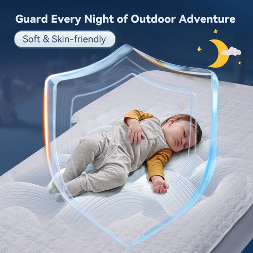 GOTIDY Car Air Mattress Sheet, Cotton-Lined SUV Air Mattress Fitted Sheet, Ultra Soft TPU Waterproof Car Bed Sheet Fits SUV Air Mattress (Gray)