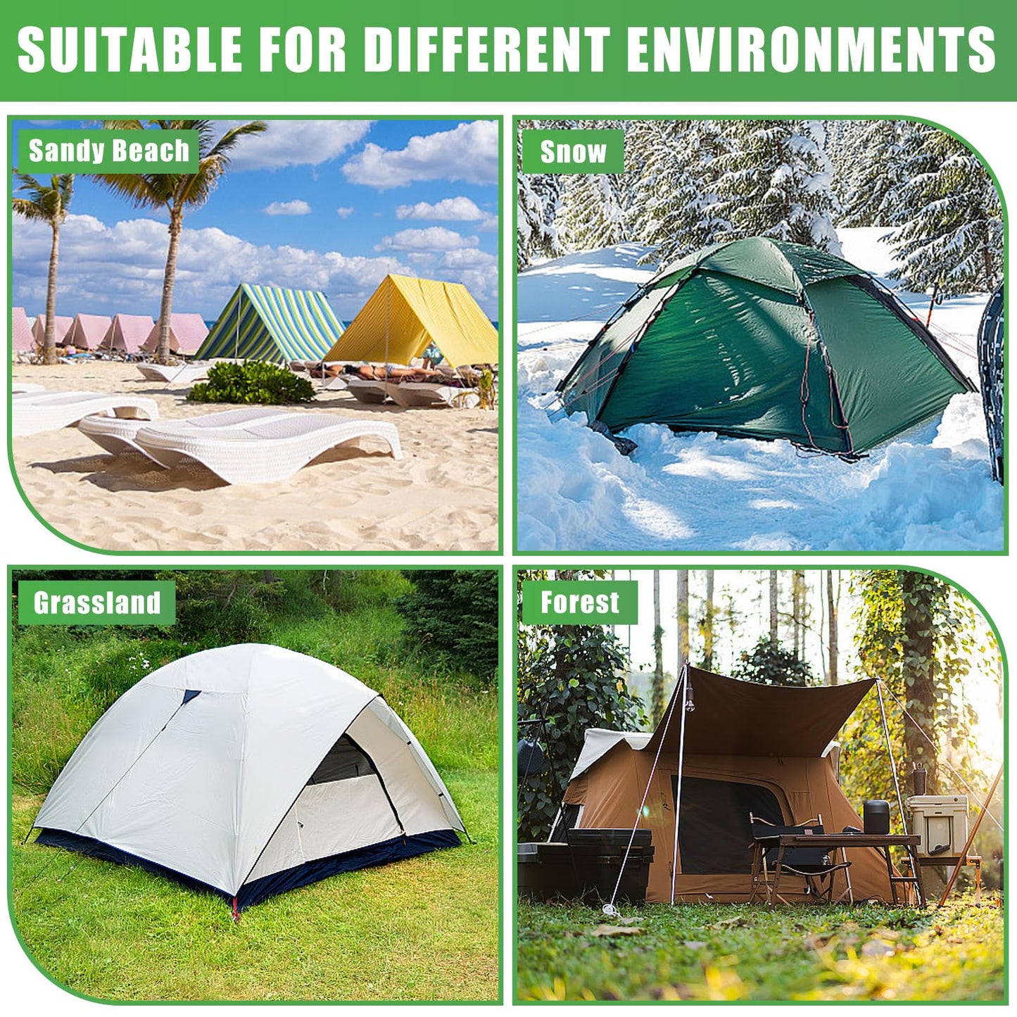 IJRPLM 20 Pack Tent Stakes,10 Inch Heavy Duty Metal Tent Pegs,Tent Pegs Camping Stakes,Non-Rust Ground Stakes Tent Spikes for Outdoor Camping Garden,with 2 Pcs 10FT Ropes(Orange)