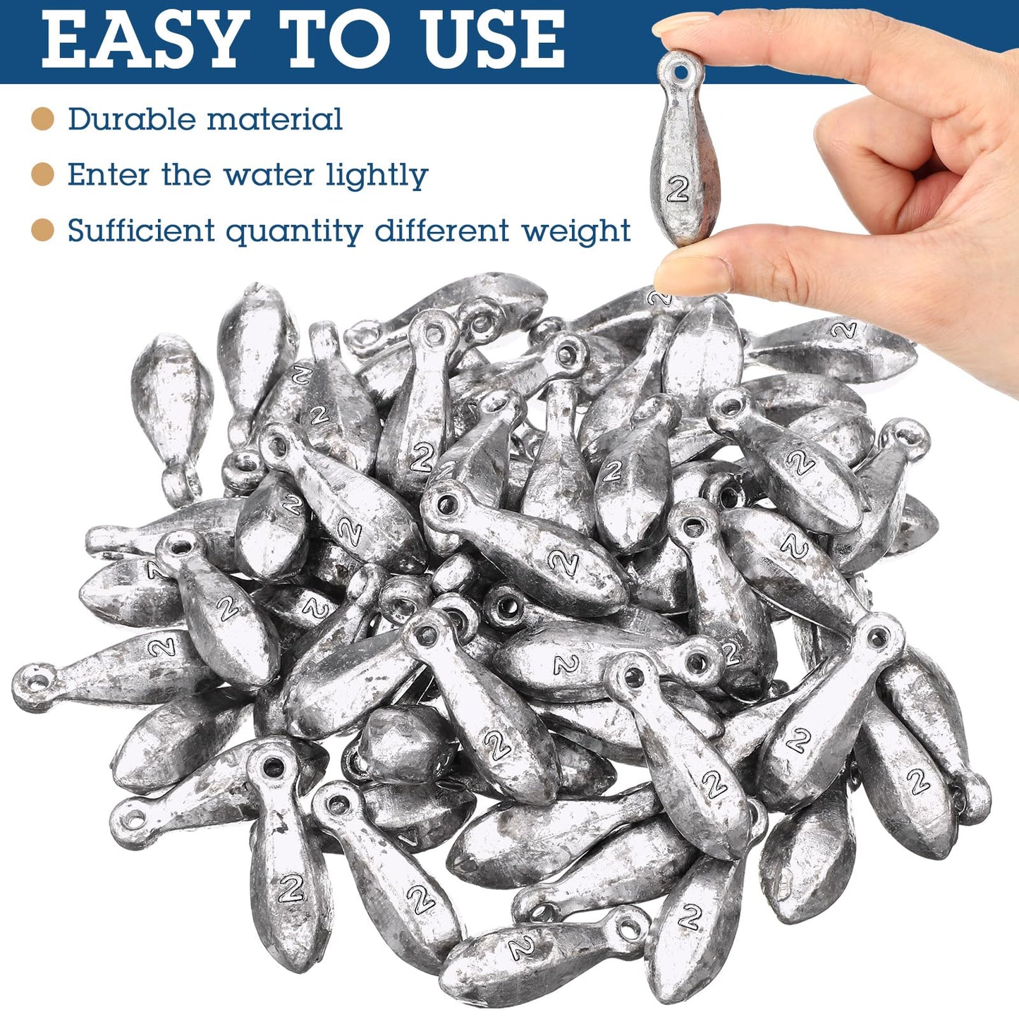 Glimin 72 Pcs Bank Sinker Fishing Weights Sinkers Bank Weights for Ocean Saltwater Freshwater Surf Bass Catfishing Fishing Casting Gear Tackle(2 oz)