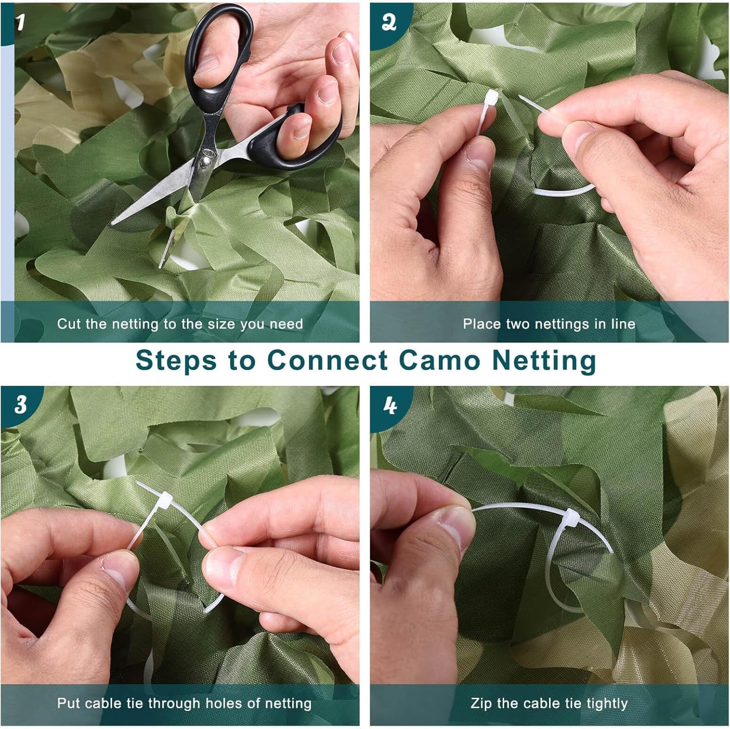 iunio Camo Netting, Camouflage Net, Bulk Roll, Mesh, Cover, Blind for Hunting, Decoration, Sun Shade, Party, Camping, Outdoor