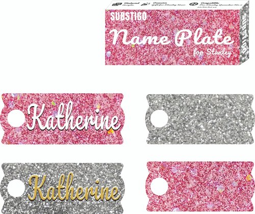 SUBSTIGO for Stanley Cup Name Plate for Lid 30 oz, Katherine Pre Custom Personalized Tumbler Acrylic Name Plate for Stanley Cup Accessories Name Tag on Lid for Stanley Cups 40 30 20 oz Katherine