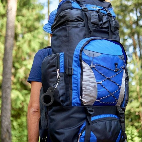 Runseaway 5Pcs Silicone Water Bottle Holder with 5Pcs Keychain Ring, Portable Bottle Carrier with Carabiner Clip for Hiking, Camping, Travel & Outdoor Activities, 5 Colors