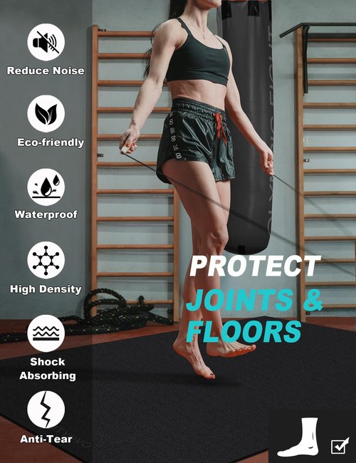 BEAUTYOVO 6' x 4' Large Yoga Mat, 1/4 Inch Extra Thick Yoga Mat Double-Sided Non Slip, Professional PVC Yoga Mats for Women Men, 24 Sq.Ft Large Exercise Mat for Yoga, Pilates and Home Workout