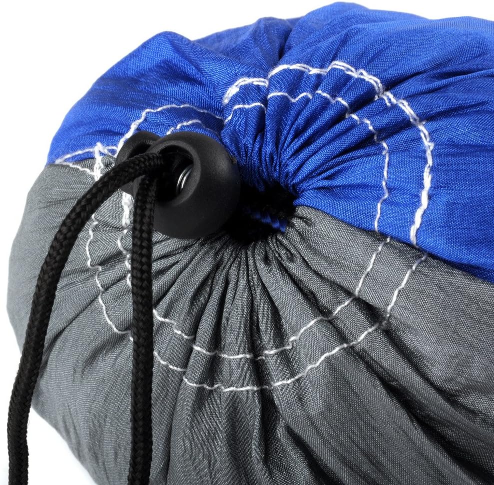 Portable Nylon Fabric Travel Camping Hammock Light Blue/Blue