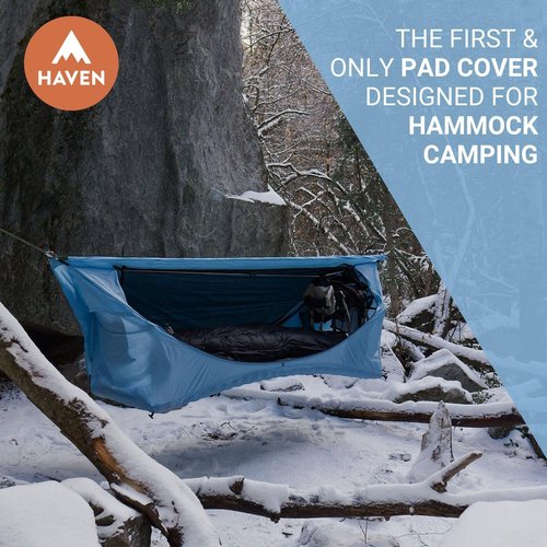 Haven Insulated Pad Cover - Hammock Accessories for Insulated Hammock Pad - Camping Hammock Sleeping Pad Accessories - Second Gen (Standard Size)(Pad Not Included) (XL/Safari Size 80L x 30W)